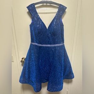 blue semi formal dress